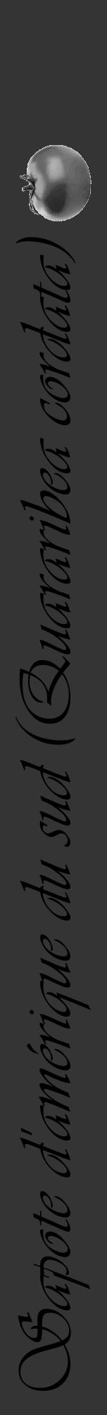 Étiquette de : Quararibea cordata - format a - style noire46viv avec comestibilité simplifiée - position verticale