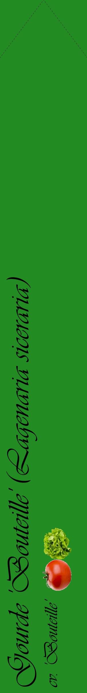 Étiquette de : Lagenaria siceraria cv. 'Bouteille' - format c - style noire10_simpleviv avec comestibilité simplifiée