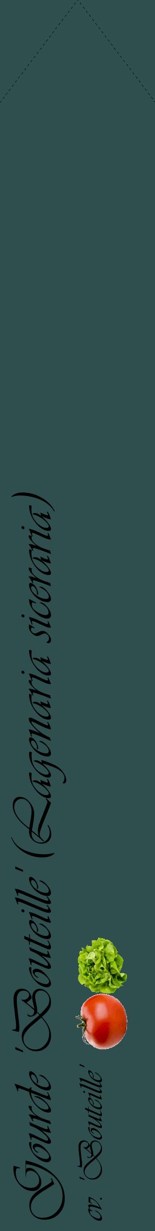 Étiquette de : Lagenaria siceraria cv. 'Bouteille' - format c - style noire58_simpleviv avec comestibilité simplifiée