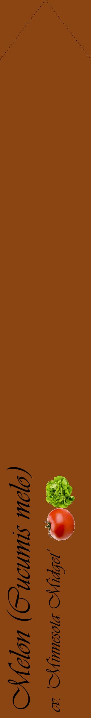 Étiquette de : Cucumis melo cv. 'Minnesota Midget' - format c - style noire30_simpleviv avec comestibilité simplifiée