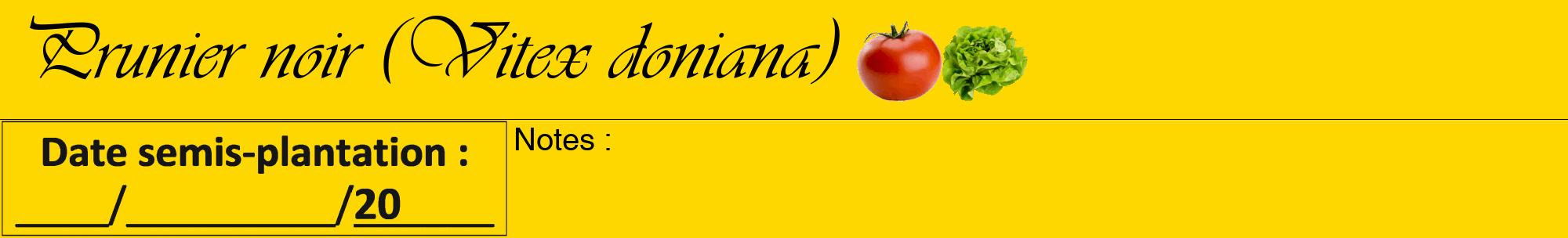 Étiquette de : Vitex doniana - format a - style noire21basiqueviv avec comestibilité simplifiée