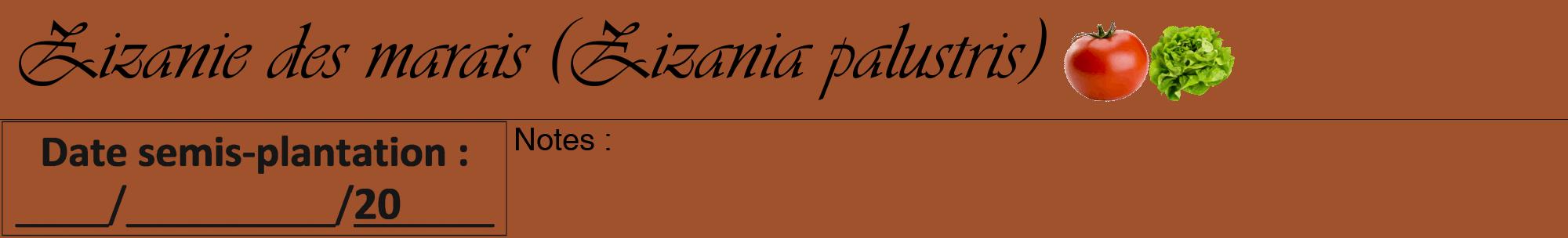 Étiquette de : Zizania palustris - format a - style noire32viv avec comestibilité simplifiée