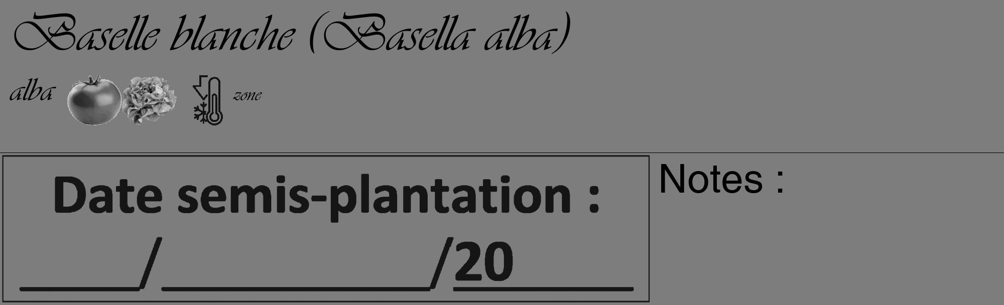 Étiquette de : Basella alba alba - format c - style noire35_basique_basiqueviv avec comestibilité simplifiée
