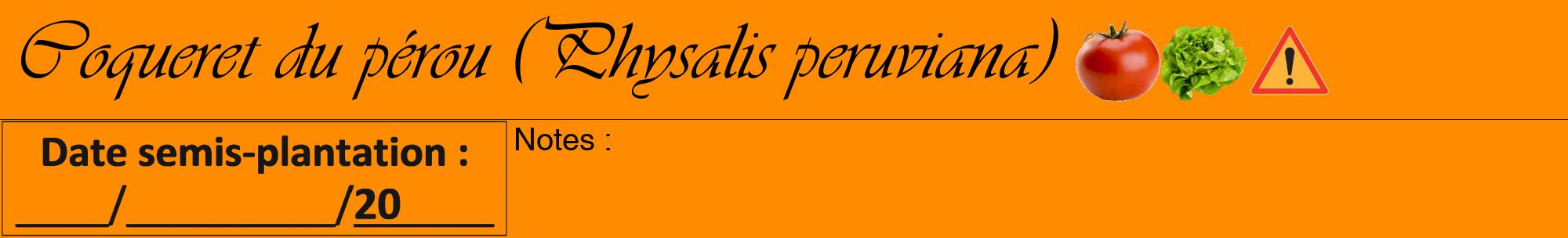 Étiquette de : Physalis peruviana - format a - style noire23viv avec comestibilité simplifiée