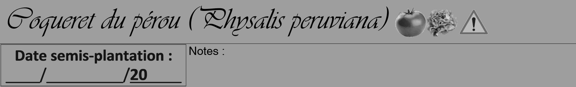 Étiquette de : Physalis peruviana - format a - style noire23viv avec comestibilité simplifiée
