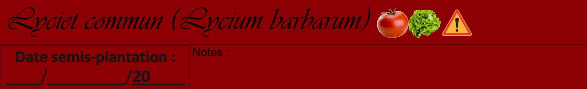 Étiquette de : Lycium barbarum - format a - style noire34viv avec comestibilité simplifiée