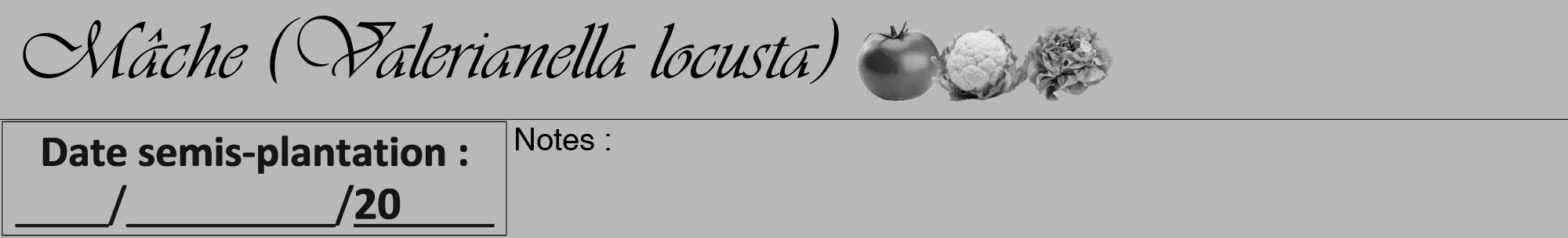 Étiquette de : Valerianella locusta - format a - style noire39viv avec comestibilité simplifiée