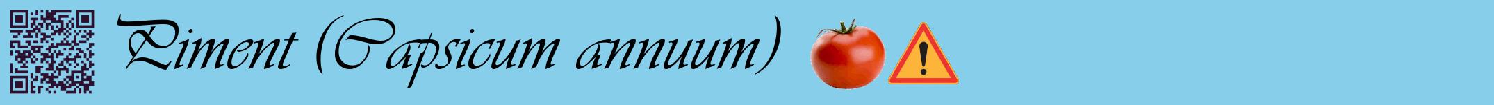Étiquette de : Capsicum annuum - format a - style noire1basiqueviv avec qrcode et comestibilité simplifiée