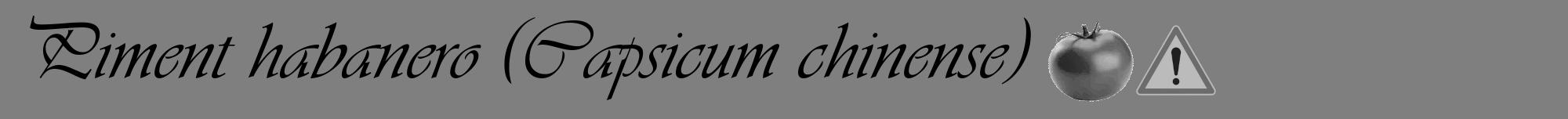 Étiquette de : Capsicum chinense - format a - style noire57viv avec comestibilité simplifiée