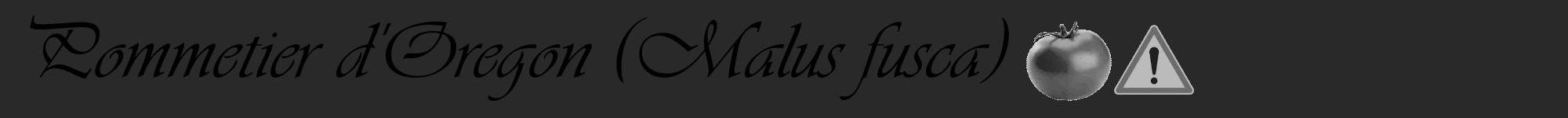 Étiquette de : Malus fusca - format a - style noire34viv avec comestibilité simplifiée