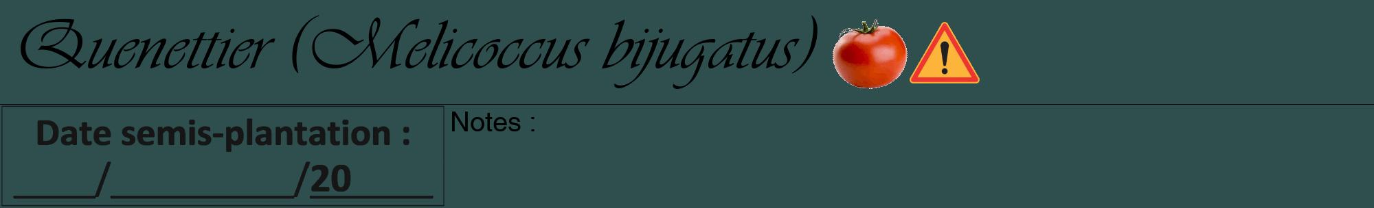 Étiquette de : Melicoccus bijugatus - format a - style noire58basiqueviv avec comestibilité simplifiée