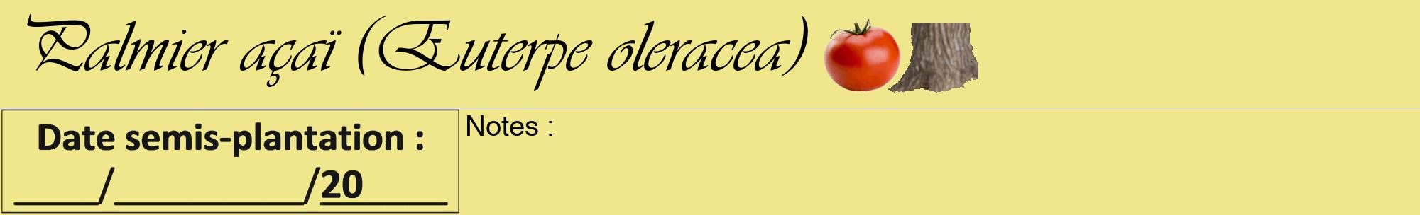 Étiquette de : Euterpe oleracea - format a - style noire20viv avec comestibilité simplifiée