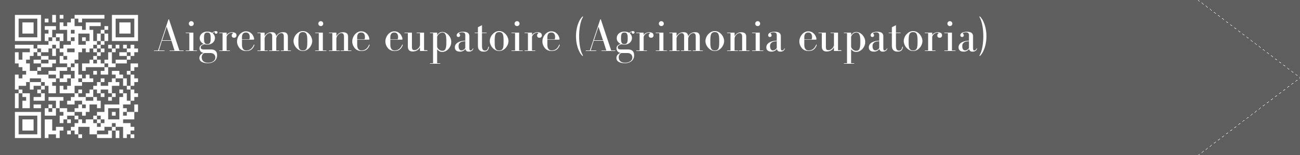 Étiquette de : Agrimonia eupatoria - format c - style blanche10_simple_simplebod avec qrcode et comestibilité