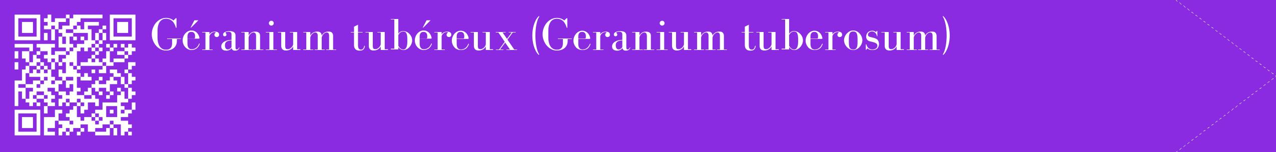 Étiquette de : Geranium tuberosum - format c - style blanche49_simplebod avec qrcode