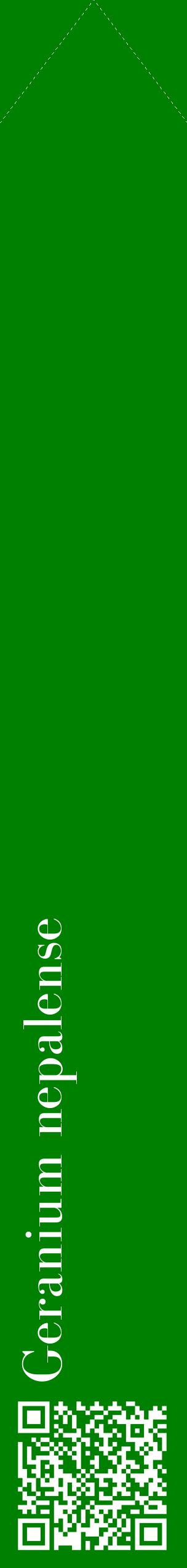 Étiquette de : Geranium nepalense - format c - style blanche9_simplebod avec qrcode et comestibilité