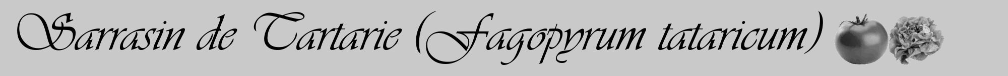 Étiquette de : Fagopyrum tataricum - format a - style noire54viv avec comestibilité simplifiée