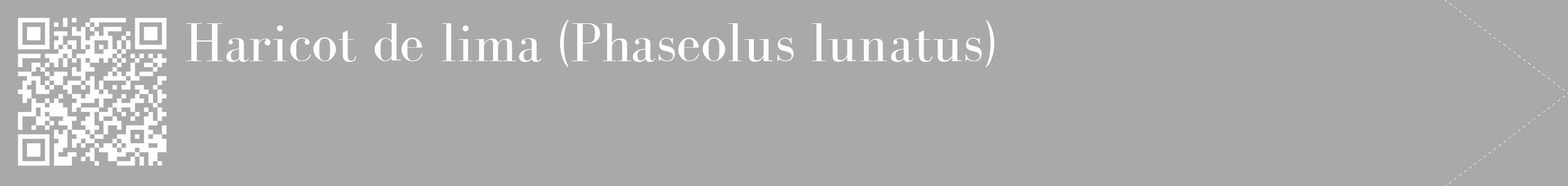 Étiquette de : Phaseolus lunatus - format c - style blanche13_simple_simplebod avec qrcode et comestibilité
